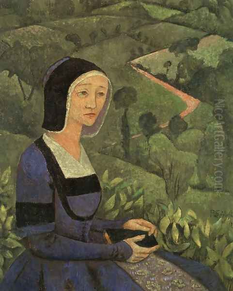 A Widow Oil Painting by Paul Serusier