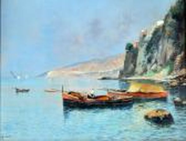 Casa Del Tasso A Sorrento Oil Painting by Oscar Ricciardi