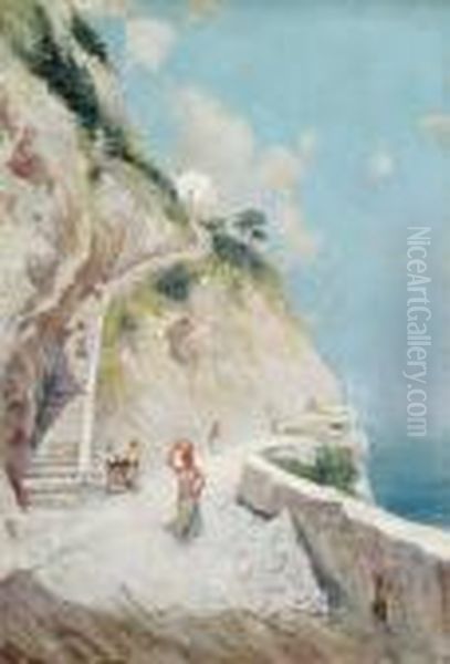 Capri Oil Painting by Oscar Ricciardi