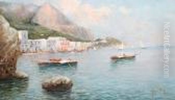 Marina Grande, Capri Oil Painting by Oscar Ricciardi