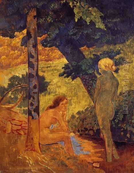 Bathers Oil Painting by Paul Serusier