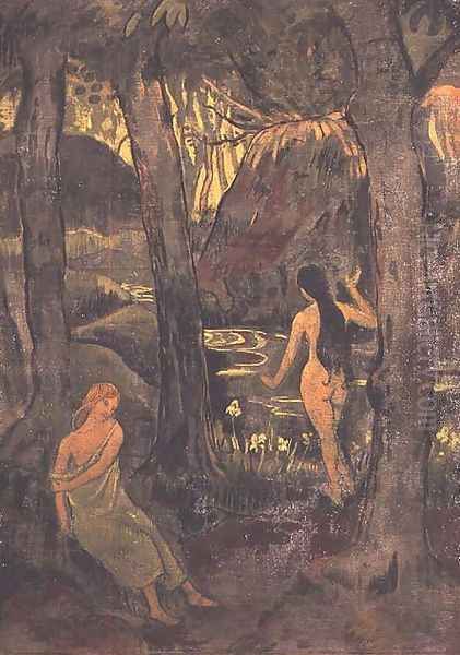 Young Women Bathing, 1892 Oil Painting by Paul Serusier