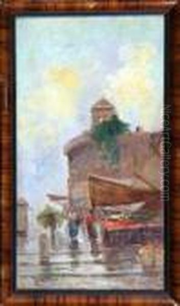 Mercatino Oil Painting by Oscar Ricciardi