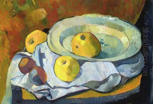 Plate of Apples Oil Painting by Paul Serusier