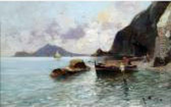 Capri Da Sorrento Oil Painting by Oscar Ricciardi