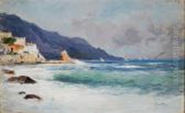 Veduta Di Capri Oil Painting by Oscar Ricciardi