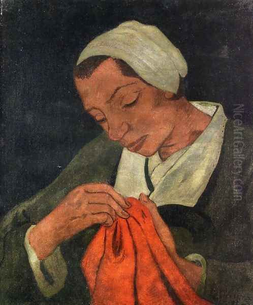 La Couseuse Oil Painting by Paul Serusier