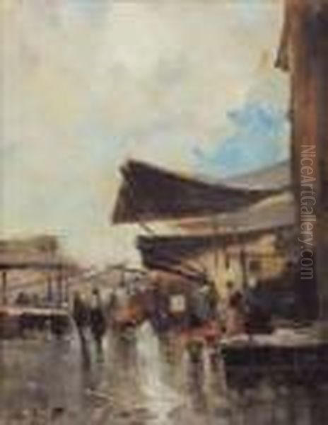 Mercato Napoletano Oil Painting by Oscar Ricciardi