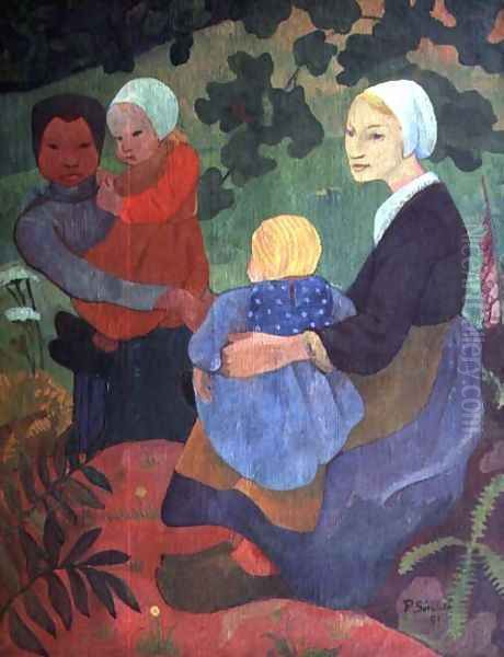 The Young Mothers, 1891 Oil Painting by Paul Serusier