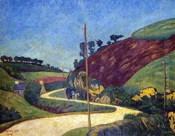 The Stagecoach Road in the Country with a Cart Oil Painting by Paul Serusier