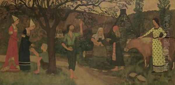 Les Cueilleurs de Pommes Oil Painting by Paul Serusier