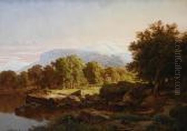 Summer Landscape Oil Painting by William Trost Richards