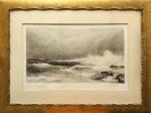 Crashing Wave Oil Painting by William Trost Richards