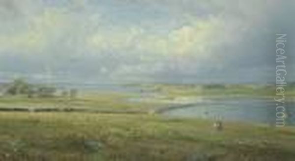 Mackerel Cove, Jamestown, Rhode Island Oil Painting by William Trost Richards