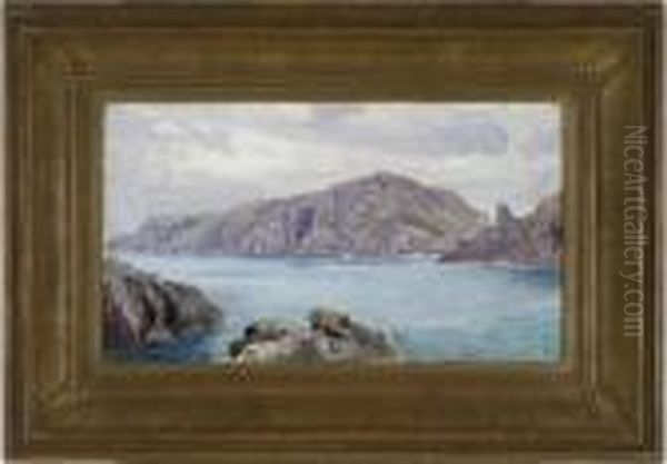 Seaside With Cliffs Oil Painting by William Trost Richards