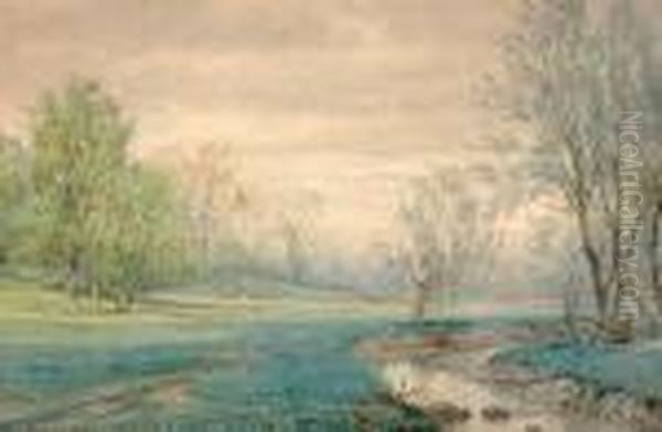 Early Spring, Germantown Oil Painting by William Trost Richards