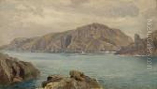 Rocky Seascape Oil Painting by William Trost Richards