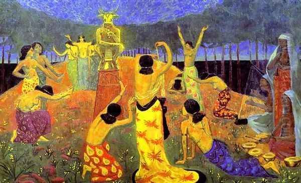 The Daughters of Pelichtim Oil Painting by Paul Serusier