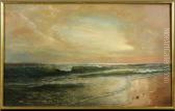 Shoreline Seascape Oil Painting by William Trost Richards