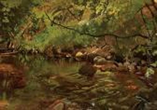 Interior-river Study Oil Painting by William Trost Richards