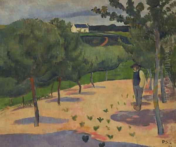 Spring at Pouldu Oil Painting by Paul Serusier