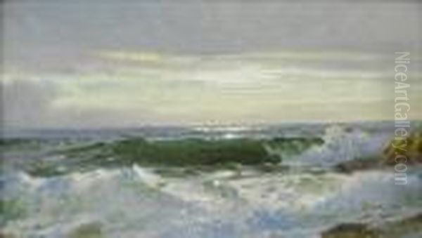 Crashing Surf Oil Painting by William Trost Richards