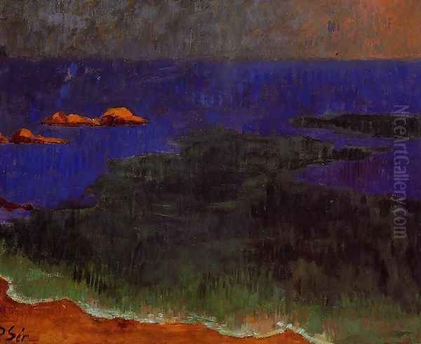 The Seat at Poldu: Sunset Oil Painting by Paul Serusier