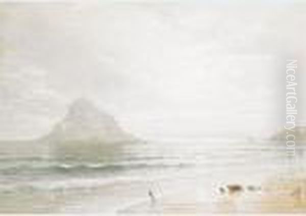 Mont-saint Michael, Normandy, France Oil Painting by William Trost Richards