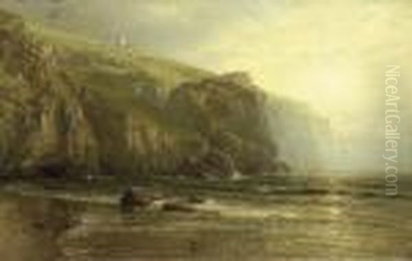 Sunset Along The Coast Of Cornwall Oil Painting by William Trost Richards