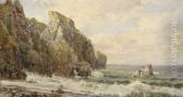 English Coast Oil Painting by William Trost Richards