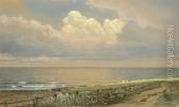 ''from Channing Avenue, Newport'' Oil Painting by William Trost Richards