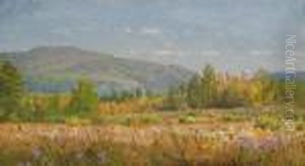 ''view Of Canaan Mountains, Connecticut'' Oil Painting by William Trost Richards