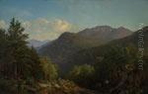 Mountain Lake Oil Painting by William Trost Richards