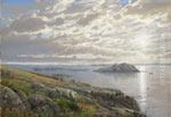 View Off The Rhode Island Coast Oil Painting by William Trost Richards