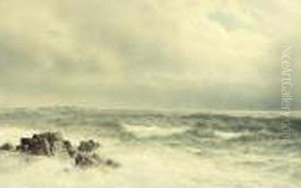 Sachuest Point, Newport, Rhode Island Oil Painting by William Trost Richards