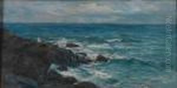 Off The Coast Oil Painting by William Trost Richards