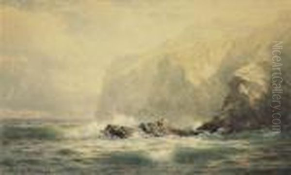 The Rocky Coast Oil Painting by William Trost Richards