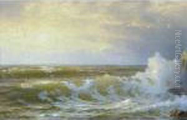 A Break In The Storm Oil Painting by William Trost Richards