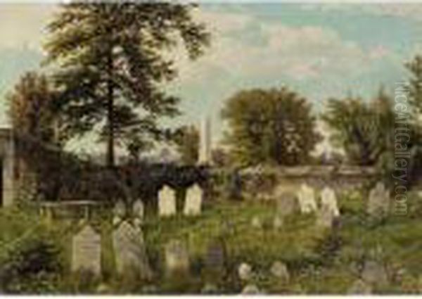 Leverington Cemetery Oil Painting by William Trost Richards