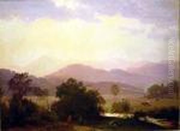 Purple Haze Oil Painting by William Trost Richards