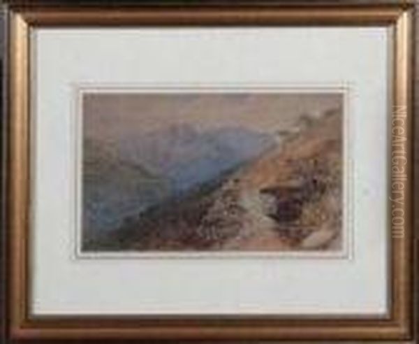 A Hillside In The Highlands Oil Painting by Thomas Miles Richardson