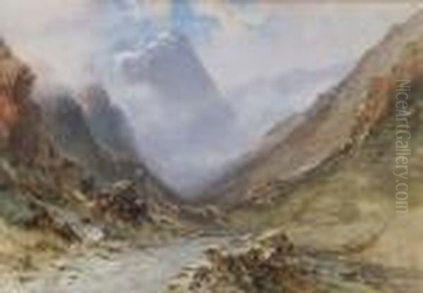 The Pass Of Glencoe Oil Painting by Thomas Miles Richardson