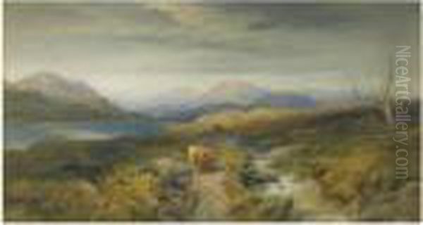 Looking Up Glen Strae, Loch Awe Oil Painting by Thomas Miles Richardson