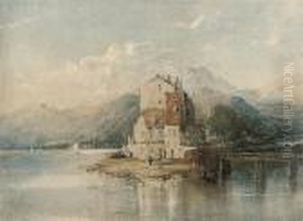 On The Moselle Oil Painting by Thomas Miles Richardson