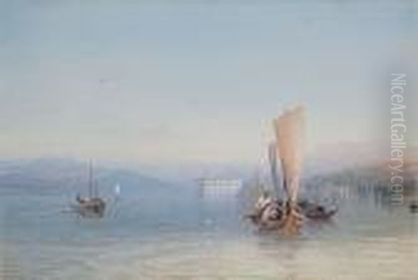 Isola Bella, Lake Maggiore, Italy Oil Painting by Thomas Miles Richardson