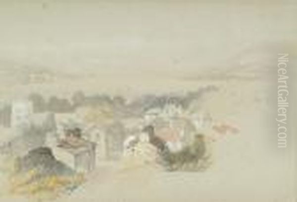 Bowness, Windermere Oil Painting by Thomas Miles Richardson