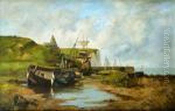 Maree Basse Au Treport Oil Painting by Leon Richet