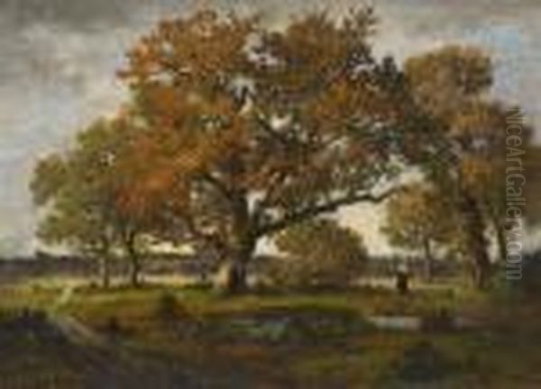 Holzsammlerin Oil Painting by Leon Richet