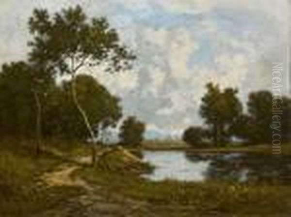 Paysage Oil Painting by Leon Richet