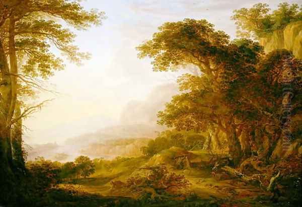 A Rhenish Landscape, 1643 Oil Painting by Herman Saftleven